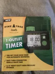 Pine Tree Tools 1 outlet Timer - Programmable Timer For Garden Hose, Automatic