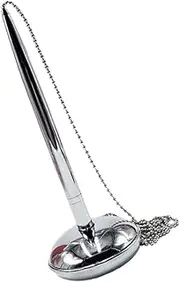 VILLFUL Unique Multifunction Pen with Chain for Bank Counters Offices Ergonomic Grip Smooth Writing Performance Eye Catching Design for Hotel Receptions and Signature Needs