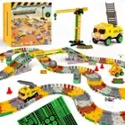 JitteryGit Construction Toy Track Car Set - Stem Glow in the Dark Toys