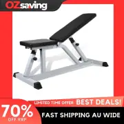 Weight Bench Adjustable Steel Home Gym Fitness 100kg Black 116x47cm 0360