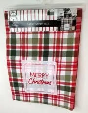 Winter Wonder Home For the Holidays 72"Red Plaid Merry Christmas Table Runner