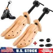Wooden Shoe Stretcher, 2-Way Adjustable Length & Width for Men Women Size 5-13