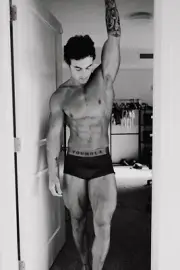 [K007] Handsome Man Cute Male Model Showing Off Body Physique Art Photography