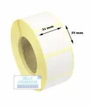 Direct Thermal Labels 31mm x 25mm (white) for Zebra, Toshiba, Citizen, Eltron