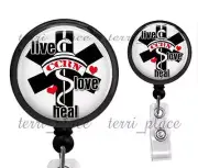 CCRN Nurse Clip On Retractable Identification Badge Reel Nursing ID holder