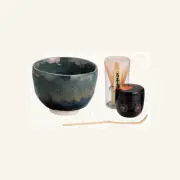 [VALUE] Matcha Bowl Set D - Bowl, Caddy, Chasen whisk, Chashaku tea scoop