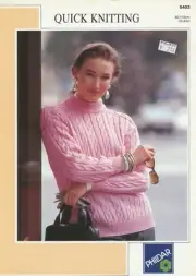 Phildar KNITTING PATTERN 5403 Ladies' Pullover 32"-44"