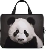 Laptop Case Sleeve Shockproof Computer Carrying Bag Cute Black And White Panda Laptop Bag Tote Lightweight Notebook Case Cover Traveling Briefcase Handle Bags for Travel Business 17inch