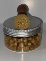 Unicorn Wax Seal Stamp Rosewood Handle WITH Gold Wax Beads