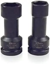 M10 & M12 Channel Unistrut Sockets 17 & 19mm 1/2''Dr by Impact Socket Supplies (CS08M17CS08M19)