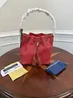 NWT DOONEY & BOURKE Pebble Grain Aimee Drawstring Bag Red w/ Brown Trim Tassels