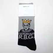 Socks Ruth Bader Ginsburg Notorious RBG 1 pair Balanced Co gray black US