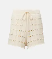 [Zimmermann] Zimmermann High-rise pointelle shorts AU 14 white