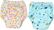 ERINGOGO 2Pcs Washable Breathable Diapers Soft Training Pants for Comfortable Durable Leak Design for Toilet Training