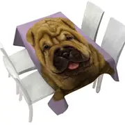 Cute Animal Art Shar Pei Puppy Dog Tablecloth