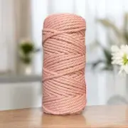 4mm 3ply Luxe Macrame Cord | MATT PINK | 100% Premium Cotton MELB Australia
