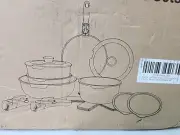 SODAY 15Pcs Pots and Pans Set Nonstick Cookware Set Detachable Handle Induction