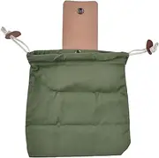 Foraging Pouch Collapsible PU Leather Canvas Mushroom Foraging Bag for Hiking Camping Lightweight Durable Compact Design High Quality Material for Outdoor Adventures Forest
