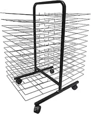 26 Removable Shelves Art Drying Rack, Painting Drying Rack with 4 Wheels, Canvas Art Storage Rack for Classroom, Art Studio, Art Club