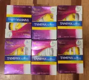 Tampax Radiant Tampons Plastic Applicator Regular Absorbency 16CT /6packs