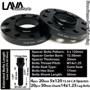4PC 20MM THICK 5X120 72.56MM C.B WHEEL SPACER+20 14X1.25 BOLT FIT BMW MINI MODEL (for: BMW)