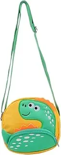 [CONGARTENO] Mini Casual Canvas Pouch Dinosaur Design Cross Body Bag Fashion Shoulder Bag for Boys and Girls Yellow Pattern Bag