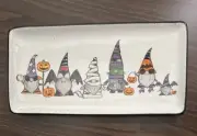 Cobwebs And Cauldrons 13” Gnomes Halloween Costumes Ceramic Platter Serving Dish