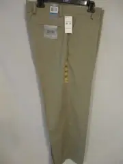 Dockers Cotton Blnd Tan Flat Front Easy Khaki Dress pants SR$50 NEW