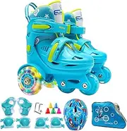 Roller Skates for Children, Beginner Adjustable Roller Skates, Three-Point Roller Skates, Roller Skates for Kids 3-8, Girls Boys Skating Shoes, Adjustable Roller Skates for Kids, Kids Playground