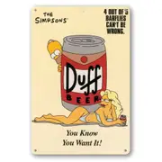 3x The Simpson Duff Beer Tin Sign You Know Want It Barflies Rustic Decorative