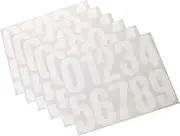 COMNESTBI 6Sheets Large Number Stickers Self Adhesive Weatherproof Decals for Mailbox Trash Can Identification Numbers for Bins Easy to Apply Remove