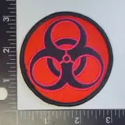 Patch Biohazard Sign Red Black Iron Sew High Quality Fast Shipping