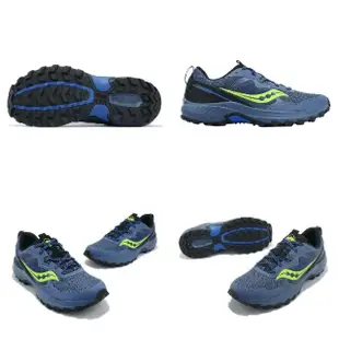 【SAUCONY 索康尼】越野跑鞋 Excursion TR16 男鞋 海軍藍 黑 緩衝 運動鞋 耐磨 戶外(S2074414)