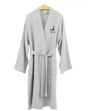 Linum Home Textiles Turkish Cotton Smyrna Hotel/Spa Embroidered Unisex Halloween Robe - Halloween Gnomes