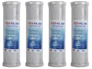 10"x2.5" CTO Activated Carbon Block Water Filter Cartridge Under Sink 5μm 4 Pack