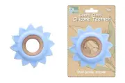 Koala Dream Silicone Teether Sun Blue | Natural Timber, Food-Grade Silicone, Saf
