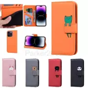Case for iPhone 14 13 12 11 XS Pro Max XR 8 7 Plus Leather Wallet Animal Pattern