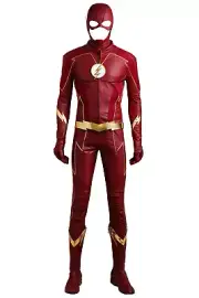 The Flash Season 4 Barry Allen Full Set Uniform Costume Cosplay Halloween +Shoes