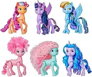 My Little Pony Dolls Pony Generations Rainbow Set with 6 Pony Figures (14 cm), Unicorn Toys for Girls and Boys