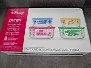 Pyrex Disney NIB Minnie Mouse 8 Pcs Storage Glass Bowl Set