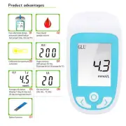 3 In 1 Blood Glucose Monitor 200 Groups Memory Cholesterol Uricd Meter EJ