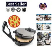 Compact 10-Inch Roti Maker with Removable Handle & Free Warmer – Modern Design