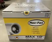Max-Fan 10" 1019 CFM Efficient Powerful Compact 120v 60 hz Fan Factory Sealed