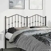 Bed Headboard, Beds Head Frame Metal Headboard Black 137 cm Double