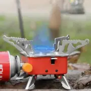 Outdoor Mini Square Stove Portable Folding GasStove Card Camping Cooking Utensil