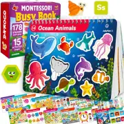 Montessori Busy Book for Toddlers 3-5 Years Old - Toddler Activity Book with Int
