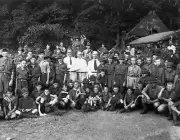 Boy Scout Old Photo - Franklin D. Roosevelt, James E.West and Barron Collier sur
