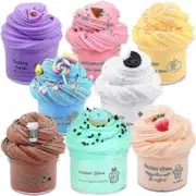 8 Pack Butter Slime Kit, Stress Relief Toys For Girl Boys 70ml