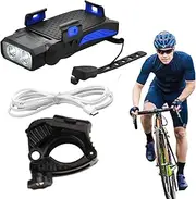 Phone Holder Bike Lights - Ultra Bright Riding Safety Light Phone Bracket,Powerful Handlebar Lighting Accessories Alarm Bells for Professionals Beginners