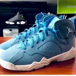 AIR JORDAN 7 RETRO PANTONE GS 北卡藍 女款 籃球 304774-400 慢跑鞋